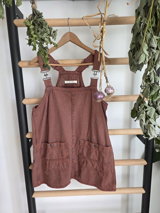 Free People Dresses & Skirts - We The Free Rust Railroad Pinafore Overall Dress Skirtall
